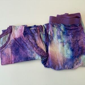 Little Sleepies Purple Watercolor Pajama Set Size 16